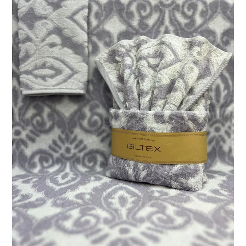 Набор полотенец Giltex Adajio, 50x90/50x30 см, хлопок, серый, 2 шт Набор полотенец Giltex Adajio, 50x90/50x30 см, хлопок, серый, 2 шт