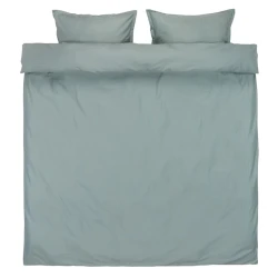 Комплект постельного белья JYSK INGEBORG, пододеяльник 200x220 см, 2 наволочки 50x70/75 см, двуспальный, хлопок/сатин, зеленый