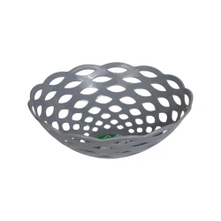 Фруктовница SPA_6324, круглая, 33х33х13 см, серая