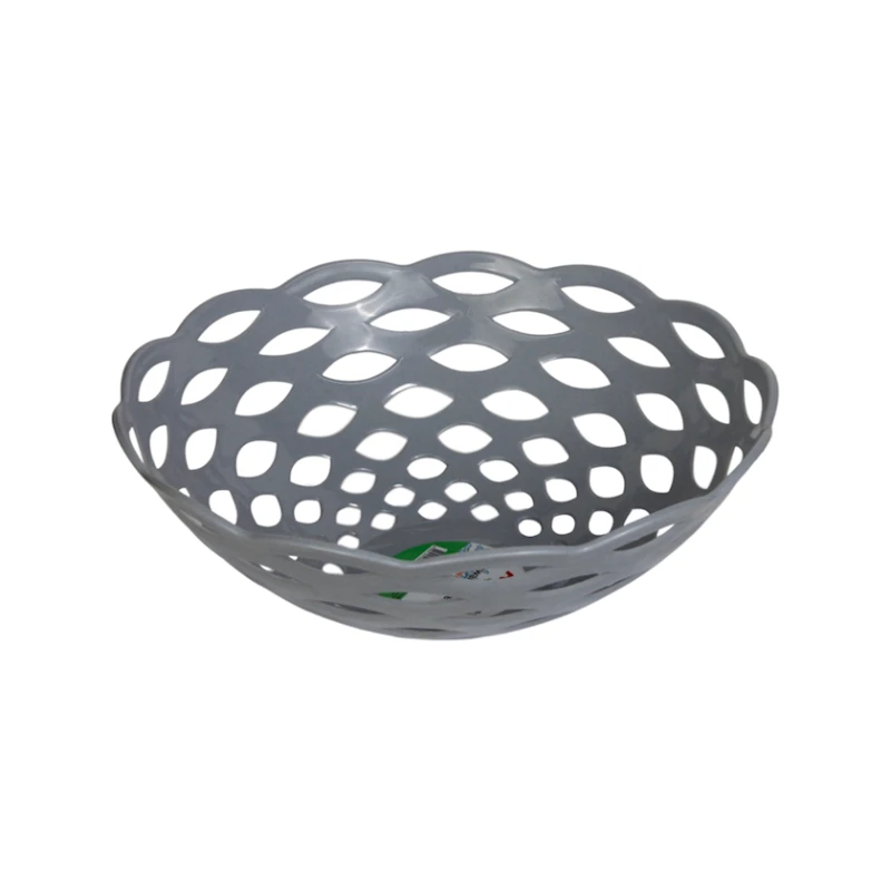 Фруктовница SPA_6324, круглая, 33х33х13 см, серая