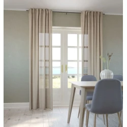 Штора JYSK Aga, 140x300 см, полиэстер/лен, хаки