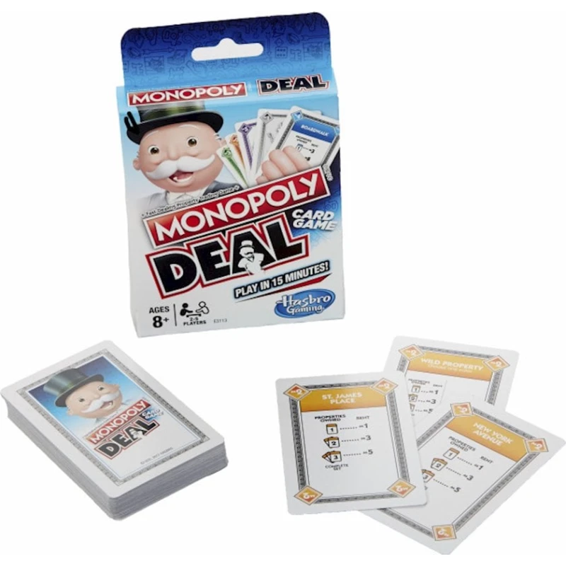 Настольная игра Hasbro Monopoly Deal монополия 8лет+, количество игроков 4-8 Настольная игра Hasbro Monopoly Deal монополия 8лет+, количество игроков 4-8