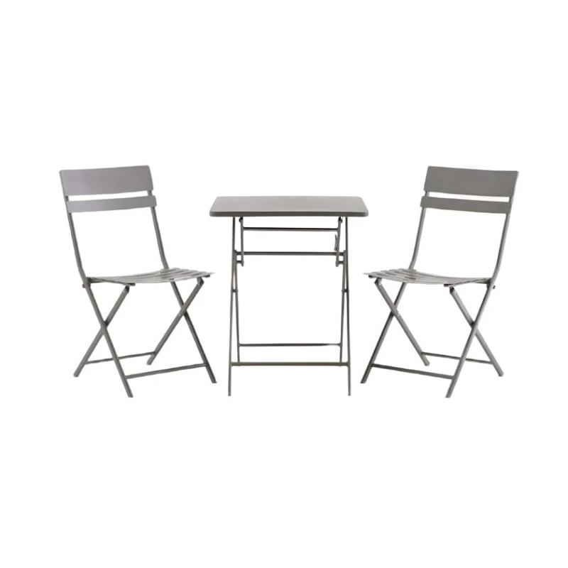 Комплект садовой мебели JUSK Aborg, стол и 2 стула, сталь, темно-песочный Комплект садовой мебели JUSK Aborg, стол и 2 стула, сталь, темно-песочный