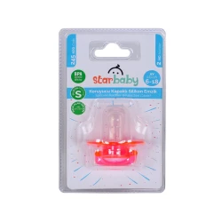 Соска-пустышка Star Baby с круглым колпачком, 6-18 месяцев, товар в ассортименте