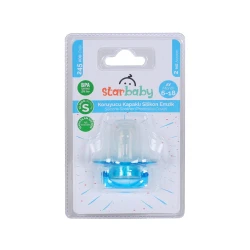 Соска-пустышка Star Baby с круглым колпачком, 6-18 месяцев, товар в ассортименте