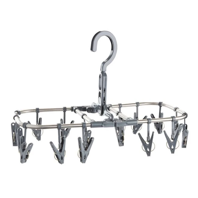 Сушилка с прищепками JYSK Lavst 18x42x27 см, серый