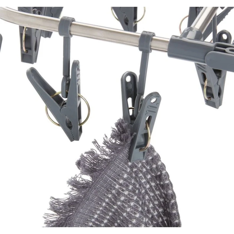 Сушилка с прищепками JYSK Lavst 18x42x27 см, серый