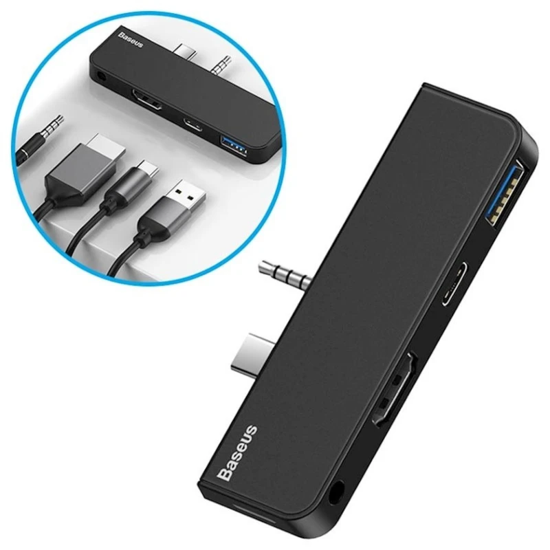 USB HUB Baseus Multifunctional for Surface Go CAHUB-FT01, Qara USB HUB Baseus Multifunctional for Surface Go CAHUB-FT01, Qara