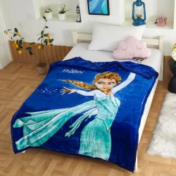 Плед детский для девочек Annaberry ET-1395, бамбук, синий, 150x200 см