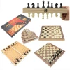 Шахматы + шашки + нарды (3 в 1) WS0532, дерево/магнит, 33x33 см