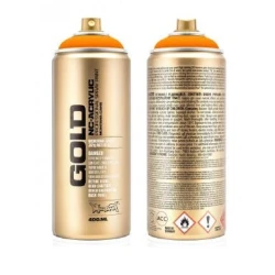 Аэрозольная краска Montana Gold F2000 Power Orange флуоресцентная, 400 мл, оранжевая