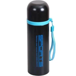 Термос, металл, черный/голубой, 500 мл Термос, металл, черный/голубой, 500 мл