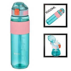 Спортивная бутылка Gymnic 1229099, голубой, пластик, 1000 мл Спортивная бутылка Gymnic 1229099, голубой, пластик, 1000 мл