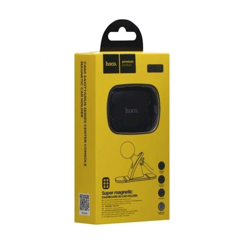 Avtomobil üçün telefon tutacağı Hoco CA66 Sagittarius Series Center Console, Qara