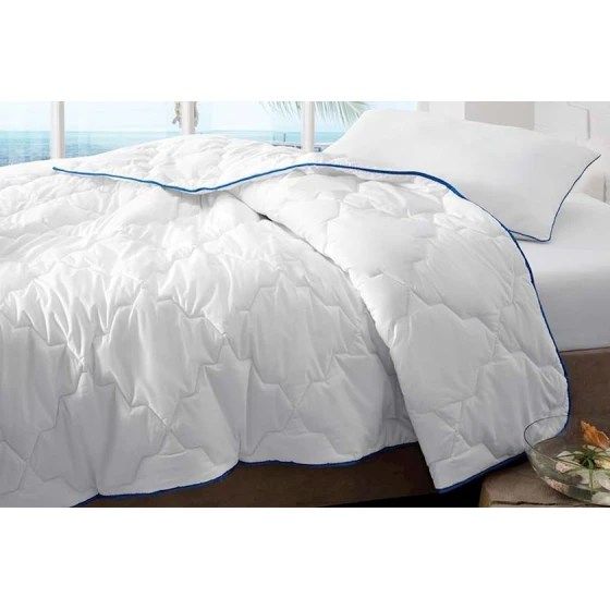 Одеяло Yataş Dacron Aerelle Blue 195x215 см, двуспальное, белое