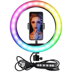 Лампа кольцевая RGB LED MJ45