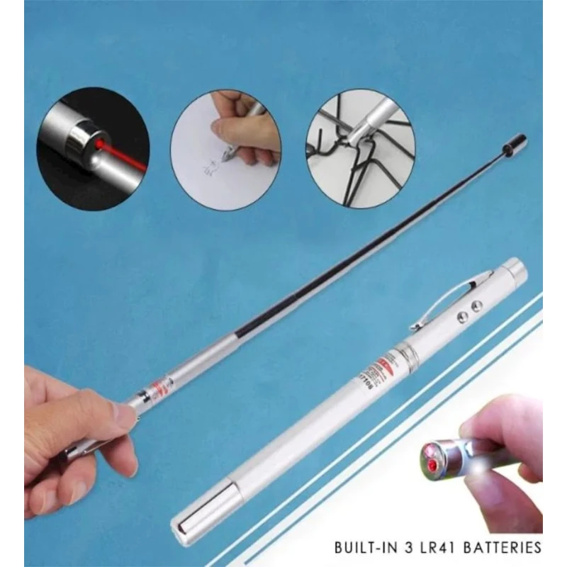 Qələm + proyektor üçün lazer göstərici 21CFR 2021108, radius 200 m, metal