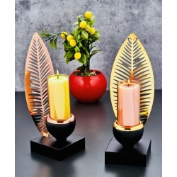 Подсвечник NH_12ZCV, стекло/металл, черный/золотистый, 10х22 см Подсвечник NH_12ZCV, стекло/металл, черный/золотистый, 10х22 см