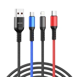 Кабель USB Awei CL-971 3в1 1.2 м , Черный