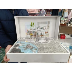 Комплект постельного белья MiraNova CTS-154, разноцветный, простыня 200х220 см, пододеяльник 200x220 см, наволочка 50x70 см (2 шт)