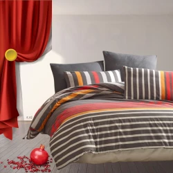 Yataq dəsti Narlı 001120, yorğan üzü 200x220 sm, mələfə 240x260 sm, yastıq üzü 50х70 sm (2 əd), ikinəfərlik, pambıq, rəngbərəng