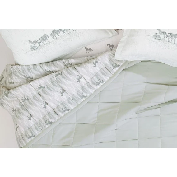 Örtük və yastıq üzü dəsti Yataş Edwin, örtük 170x230 sm, mələfə 100x200 sm, yastıq üzü 50x70 sm, birnəfərlik, pambıq/poliester, Adaçayı