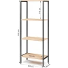 Стеллаж Mio Tesoro Joy Loft, ЛДСП/металл, черный/бежевый, 60x34x150 см Стеллаж Mio Tesoro Joy Loft, ЛДСП/металл, черный/бежевый, 60x34x150 см