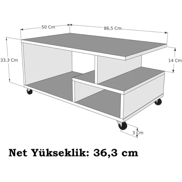 Журнальный стол ev_12116176, ламинат, белый/коричневый, 86x50x33 см Журнальный стол ev_12116176, ламинат, белый/коричневый, 86x50x33 см