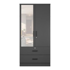 Şkaf Art Mebel Art-80-37, boz, 210х80х50 sm