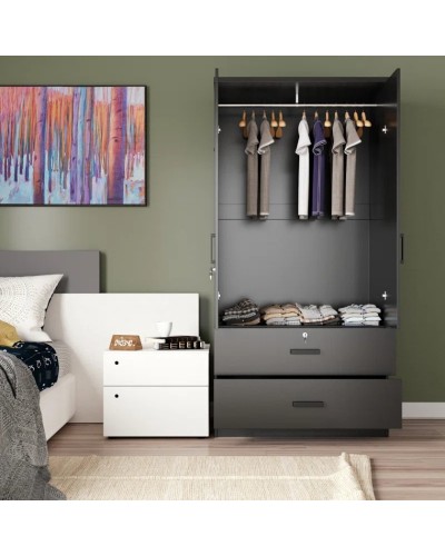 Şkaf Art Mebel Art-80-37, boz, 210х80х50 sm