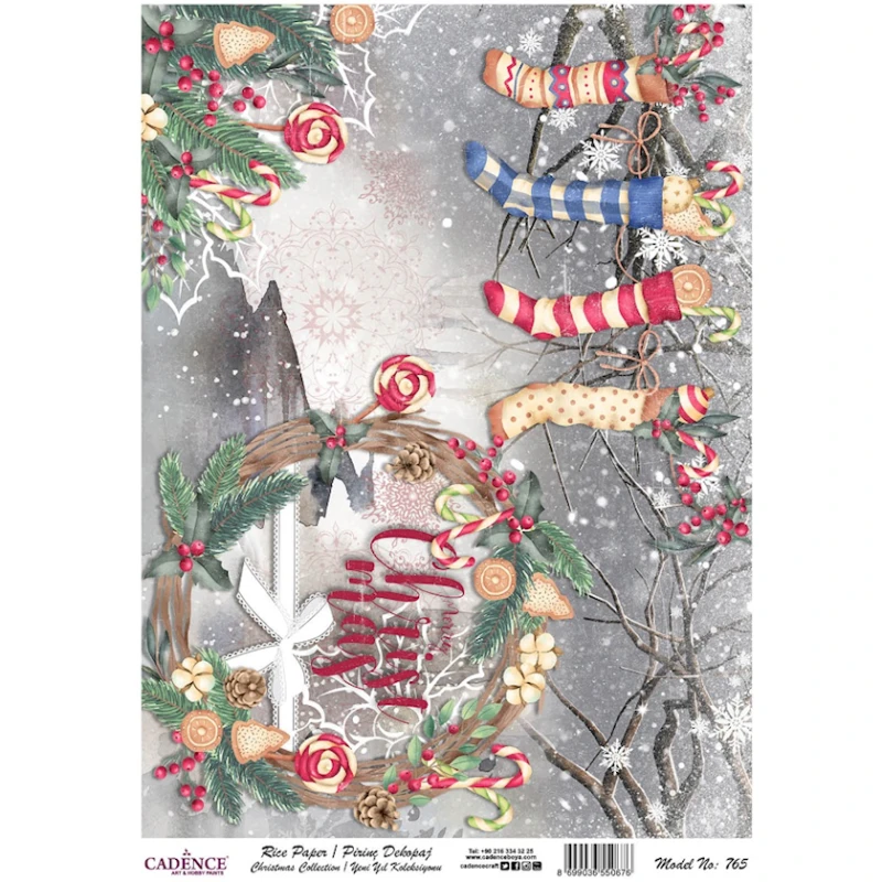 Рисовая бумага для декупажа Cadence A3,765 30x42 см