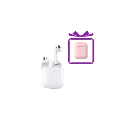 Simsiz qulaqlıqlar AirPods 2 Premium Class Pink Case Hədiyyəli