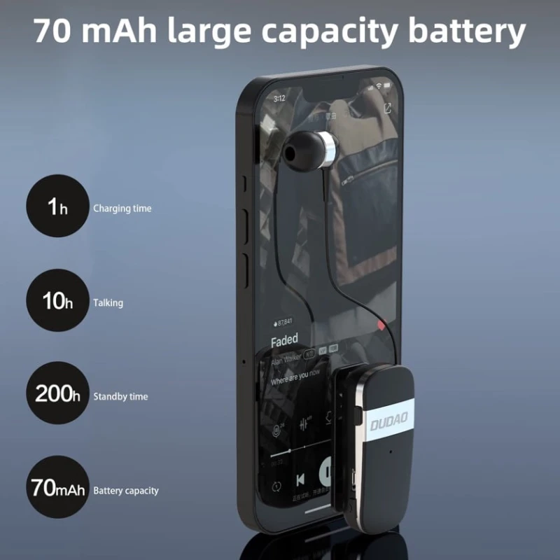 Беспроводная односторонняя гарнитура DUDAO GU9 Беспроводная односторонняя гарнитура DUDAO GU9