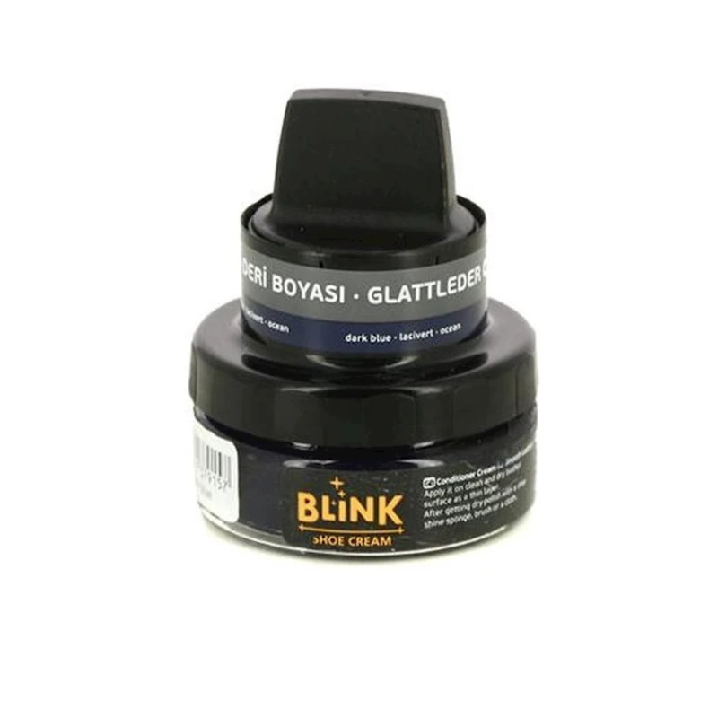 Dəri ayaqqabı üçün krem Blink Kavanoz B-8510, aplikator ilə, göy, 50 ml
