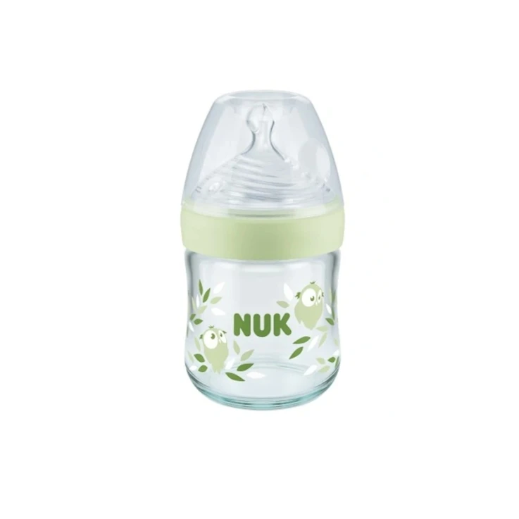 Qidalanma üçün qab Nuk Nature Sense, 120 ml, 0-6 ay, S ölçü, şüşə/silikon, məhsul çeşiddə Qidalanma üçün qab Nuk Nature Sense, 120 ml, 0-6 ay, S ölçü, şüşə/silikon, məhsul çeşiddə