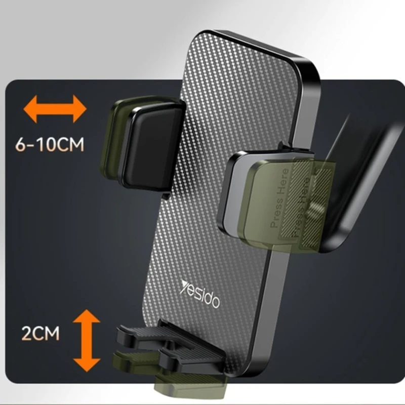 Telefon üçün avtomobil tutacağı Yesido C173 Black Telefon üçün avtomobil tutacağı Yesido C173 Black