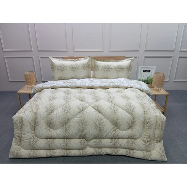 Yorğan La Perla SHA-00004819, 195x215 sm, ikinəfərlik, bambuk, rəngbərəng