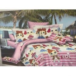 Uşaq yataq dəsti Blumarine YT-LL-038, bir yarım, pambıq, çəhrayı