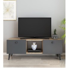 TV üçün tumba ev_12116161, laminat, boz/qəhvəyi, 160x35x45 sm