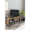 TV üçün tumba ev_12116161, laminat, boz/qəhvəyi, 160x35x45 sm