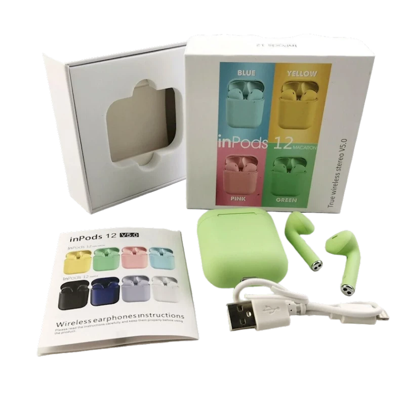 Беспроводные наушники i12 Green