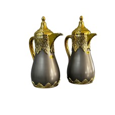 Termos-səhəng Najib NJ32, plastik, şüşə, 1 l + 0.7 l, boz, 2 ədəd