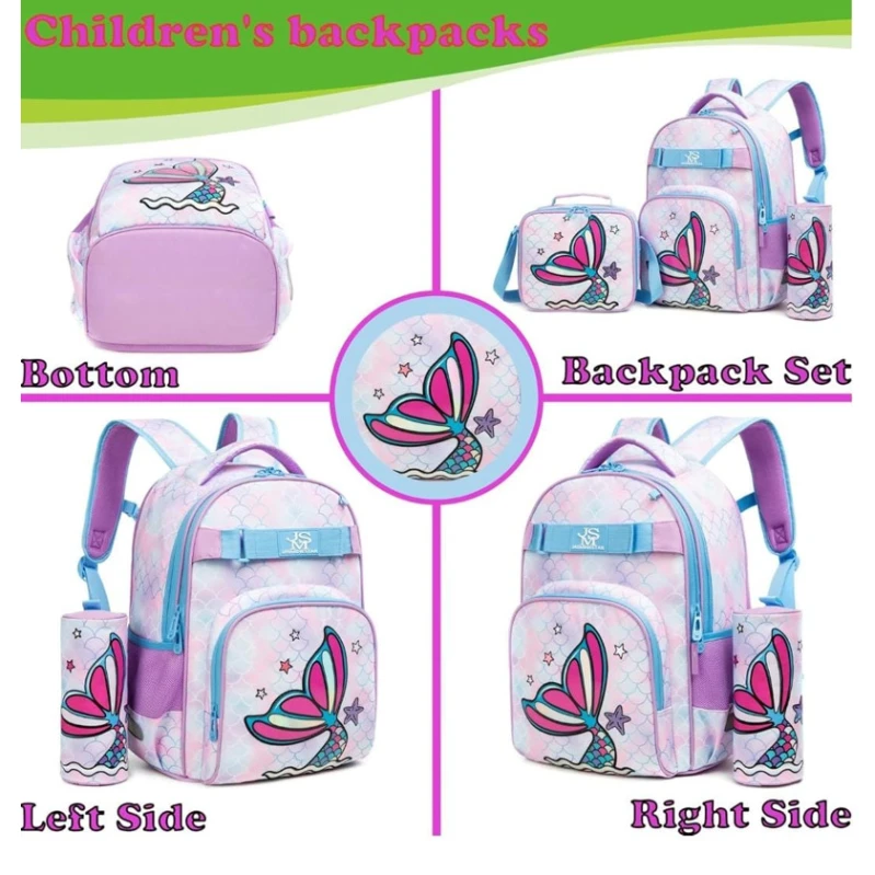 Набор школьного рюкзака azr2832 Jasmin Purple, 3 предмета