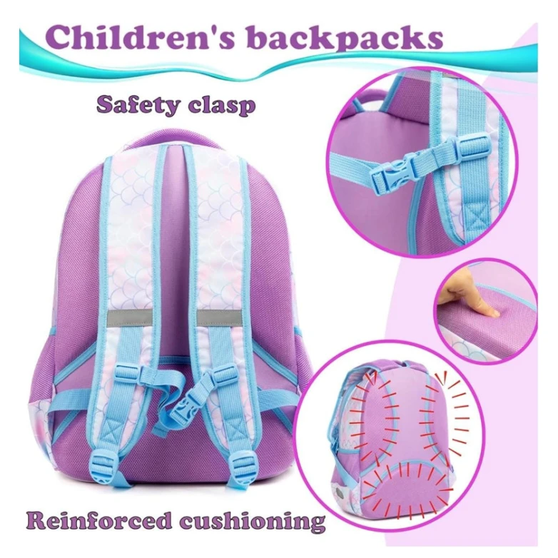 Набор школьного рюкзака azr2832 Jasmin Purple, 3 предмета