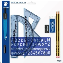 Канцелярский набор для геометрии Staedtler Noris Geo Starter set, 12 шт, синий