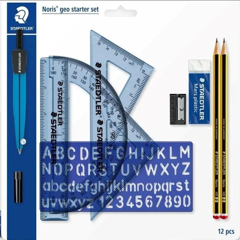 Канцелярский набор для геометрии Staedtler Noris Geo Starter set, 12 шт, синий Канцелярский набор для геометрии Staedtler Noris Geo Starter set, 12 шт, синий