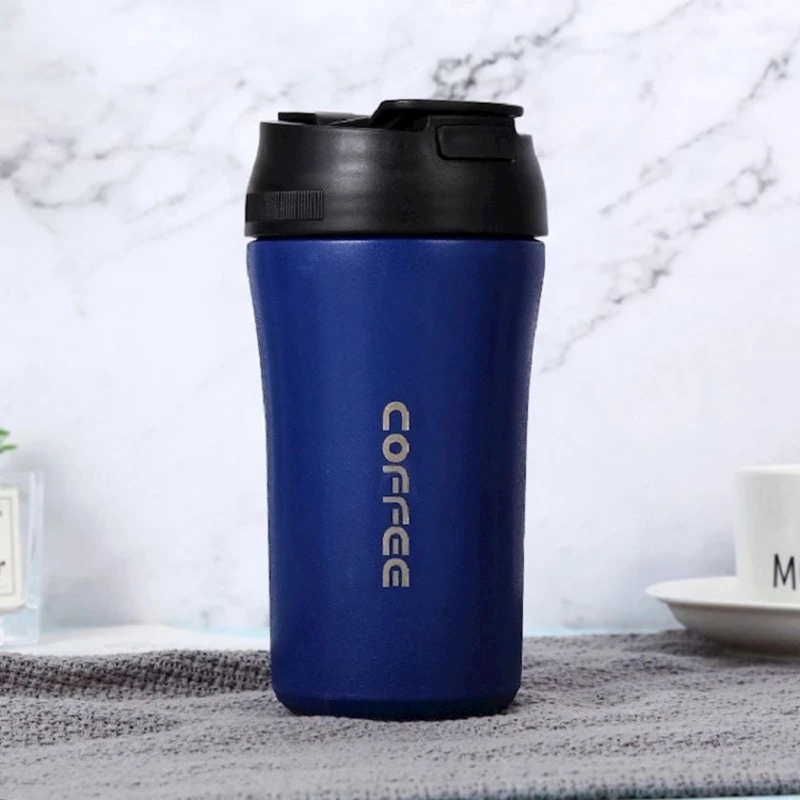 Термокружка Coffee, 360 мл, нержавеющая сталь, синяя Термокружка Coffee, 360 мл, нержавеющая сталь, синяя