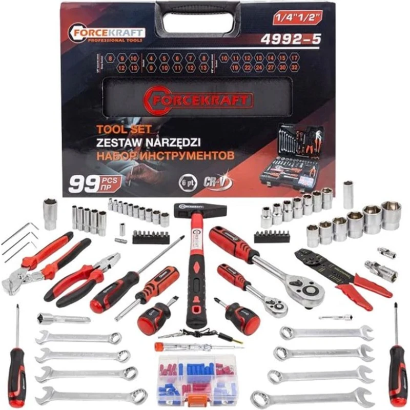 Набор инструментов BaumAuto BM-4992-5, 99 предметов, 1/4 Набор инструментов BaumAuto BM-4992-5, 99 предметов, 1/4