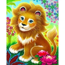 Nömrələr üzrə rəsm çəkmə Balaca aslan 20x30 sm Nömrələr üzrə rəsm çəkmə Balaca aslan 20x30 sm