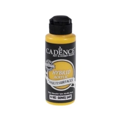 Yarımat akril boya Cadence Hybrid Acrylic For Multisurfaces H-103 Sun Yellow 120 ml